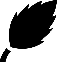 Leaf Black Shape Sticker Outline Svg File, Free Vectors File